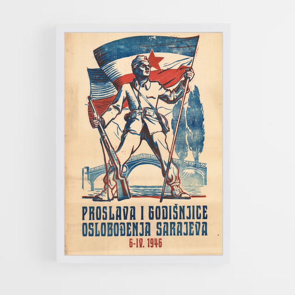 Poster Sarajevo symbole – affiche Jeux Olympiques (vue 3)